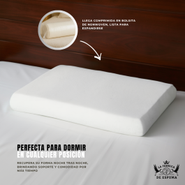 Almohada Suave Memory Foam Ajustable Comoda Sin Funda