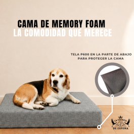 Cama De Perro De Memory Foam Lux MEDIDA ESPECIAL