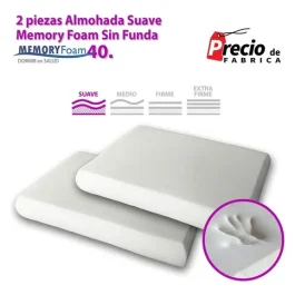 2 X Almohada Memory Foam Densidad 40kg/m3