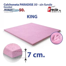 Colchoneta De Memory Foam 50kg Con Gel De 7cm King