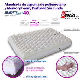 Almohada Memory Foam Perfilada Sin Funda