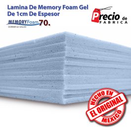 Lámina De Memory Foam Con Gel 70 Plus Azul
