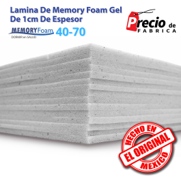 Lamina De Memory Foam 40-70 Blanco