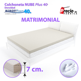Colchoneta Matrimonial De Memory Foam 7 CM De 40 VE